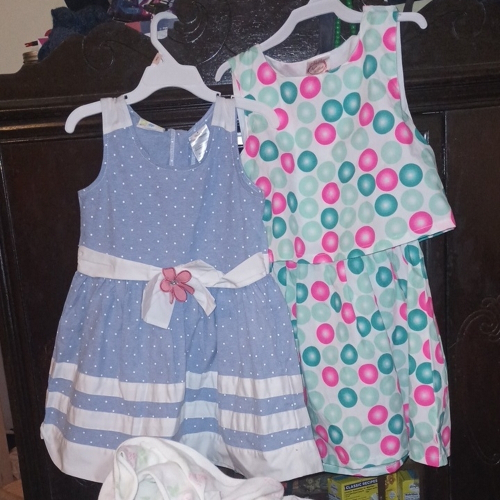 Polka Dot and Floral Kids Dress Set